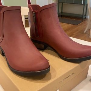 Lucky Brand rain boots New in box. Size 8. Sable